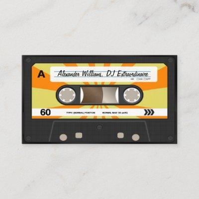 Orange/Yellow Cassette Tape Music DJ