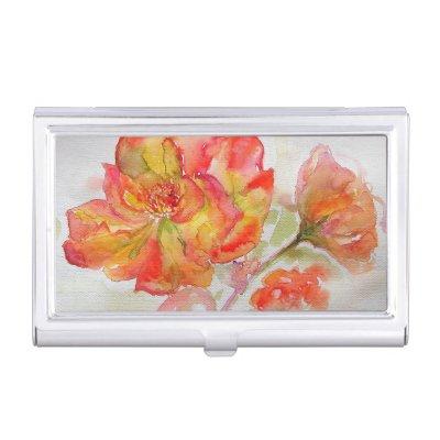 Orange Yellow Rose Watercolor Painting Tote Bag  Case