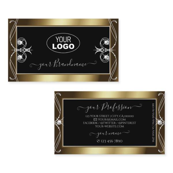 Orante Black Brown Golden Sparkle Jewels with Logo