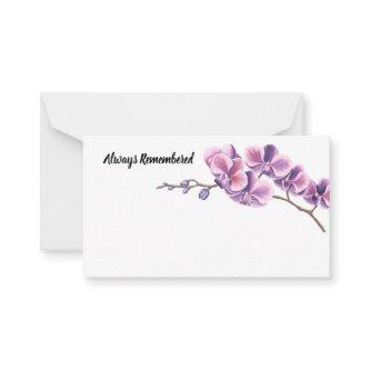 Orchid Always Remembered White Flower Cards