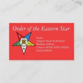Order of the Eastern Star Red
