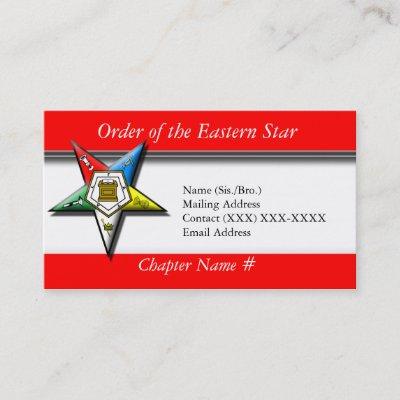 Order of the Eastern Star Red