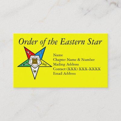 Order of the Eastern Star Yellow