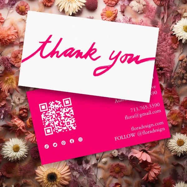 Order Thank You Custom Script QR Code Social Icons