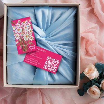 Order THANK YOU Cute Daisy Bouquet Pink QR Code