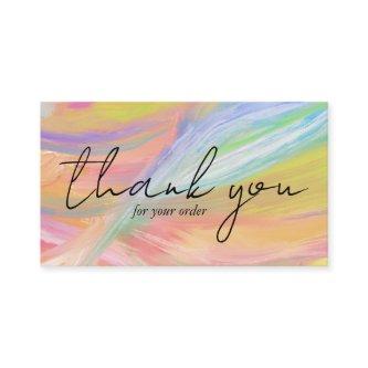 Order THANK YOU Pretty Minimalist Pastel Rainbow