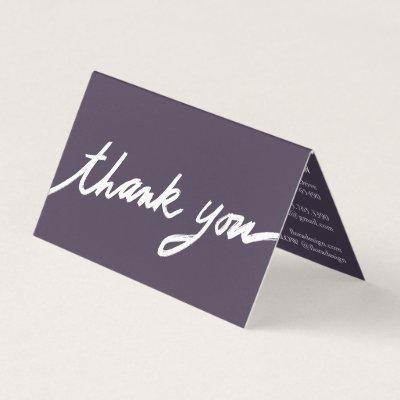 Order Thank You Script Bold Social Icons QR Folded