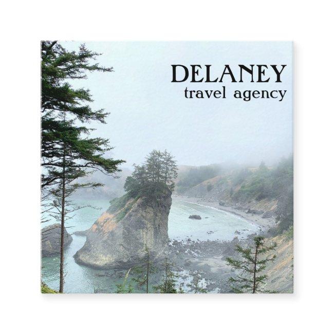 Oregon Coast Foggy Beach Nature Photo Travel Square