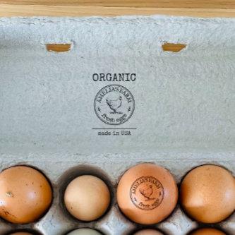 Organic Fresh Eggs Business Logo Custom Rubber Stamp