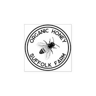 Organic Natural Honey Bee Simple  Rubber Stamp