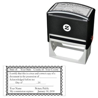 Ornamental Notary Public Copy Stamp