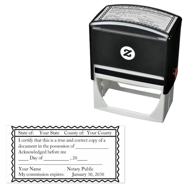 Ornamental Notary Public Copy Stamp
