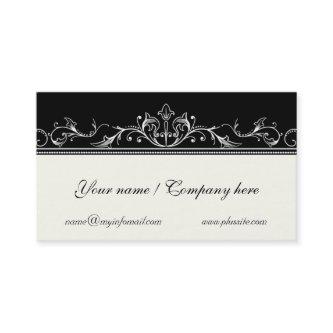 Ornamental scrollwork border black, ivory