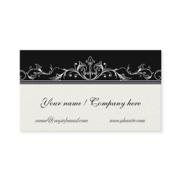 Ornamental scrollwork border black, ivory