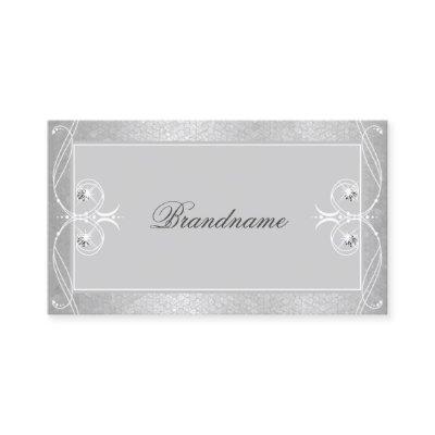 Ornate Gray Silver Mosaic Sparkle Jewels Ornaments