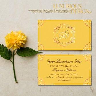 Ornate Tangerine Orange with Monogram Inspiration