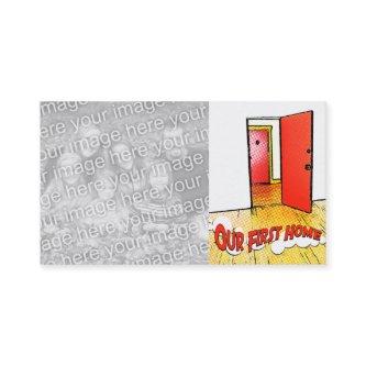 our first home comic door