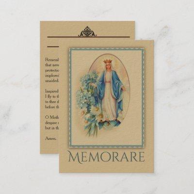Our Lady of Grace Memorare Holy Card