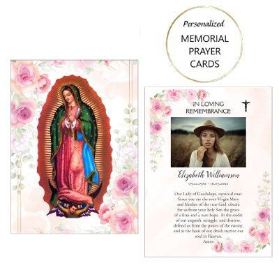 Our Lady of Guadalupe Memorial Photo Prayer Card