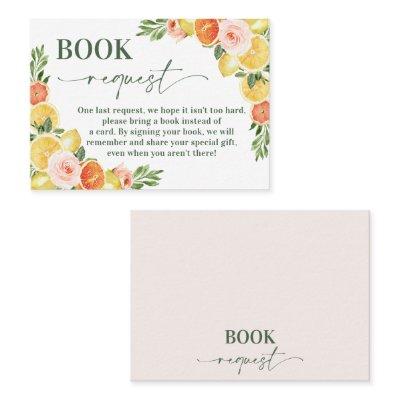 Our Main Squeeze Baby Shower Book Request Insert