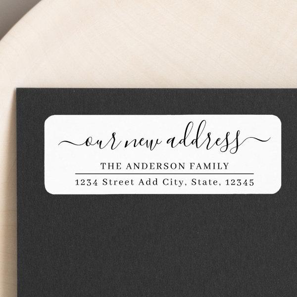 Our New Address Moving Announcement Return Address Label