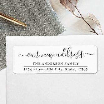Our New Address Moving Announcement Return Address Label