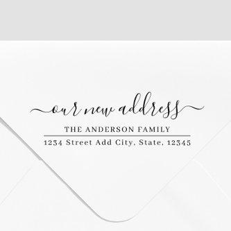 Our New Address Moving Announcement Return Address Self-inking Stamp