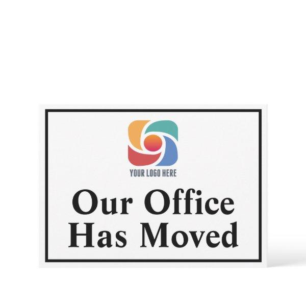 Our Office Has Moved Bold Custom Business Logo Announcement