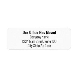 Our Office Has Moved Business Moving Announcement Label