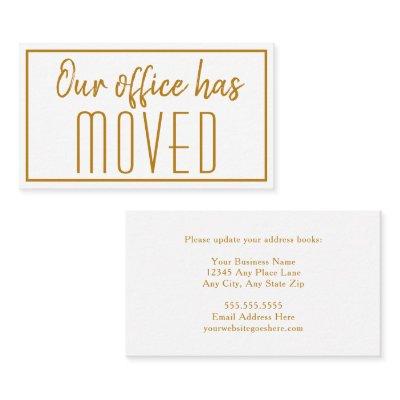 Our Office Has Moved Chic Gold New Address