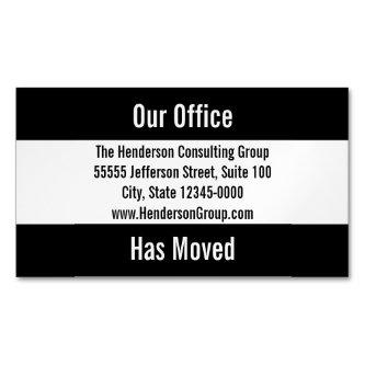 Our Office Has Moved Moving Announcement Template  Magnet