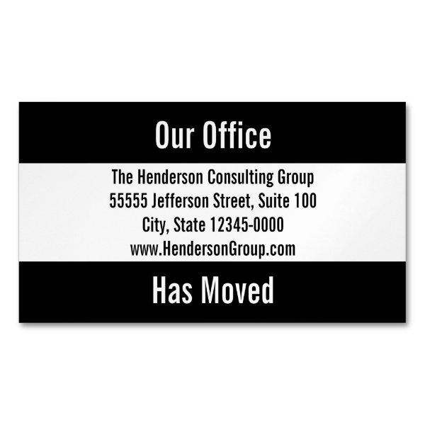 Our Office Has Moved Moving Announcement Template  Magnet