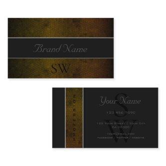 Outstanding Dark Yellow Snake Pattern and Initials