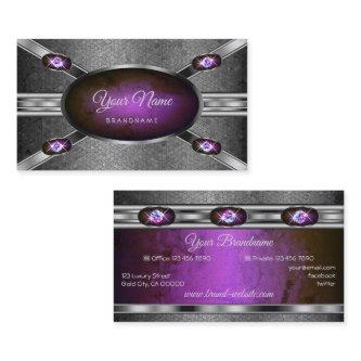 Outstanding Silver Effect Purple Marble Patterns