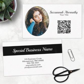Oval Photo QR Code Professional Caretaker