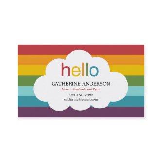 Over The Rainbow Mommy Card / Calling Card