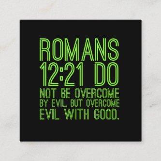Overcome evil with good Bible Jesus Christian reli Calling Card