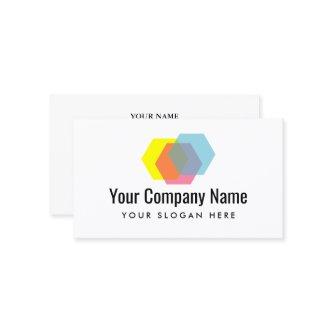 Overlapping hexagon logo  template