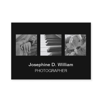 Oversize 3 photos or logo black white modern chic