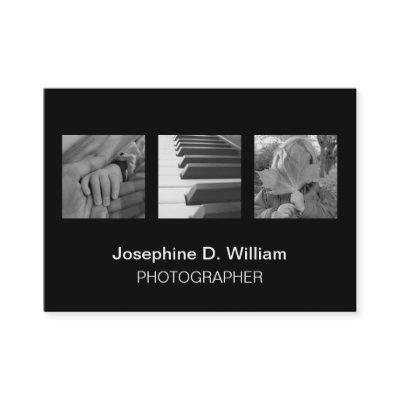 Oversize 3 photos or logo black white modern chic