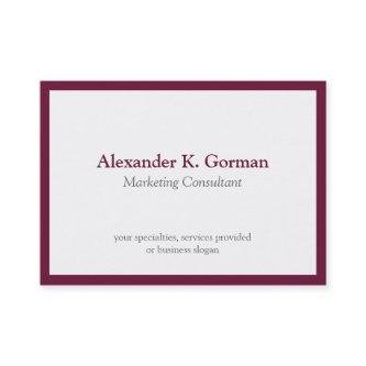 Oversize classic burgundy border solid profession