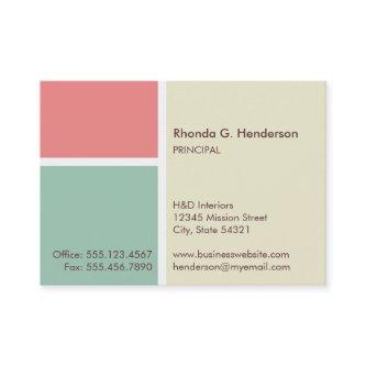 Oversize modern color block beige professional