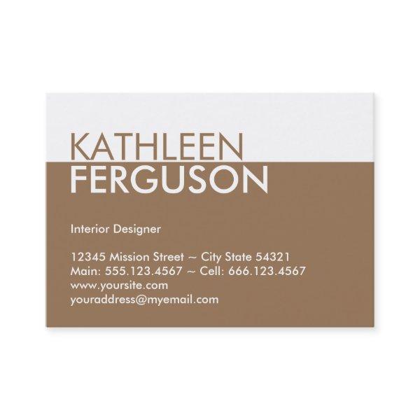 Oversize two tone color block brown professional