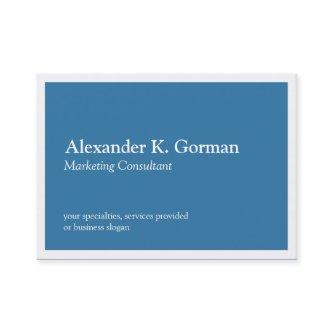 Oversize white border solid colbalt blue classic
