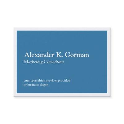 Oversize white border solid colbalt blue classic