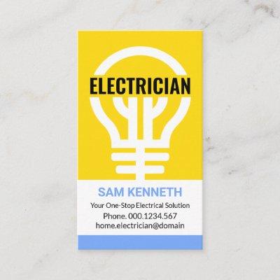Oversize Yellow Bulb Signage Electrical Contractor