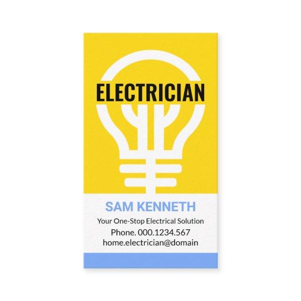 Oversize Yellow Bulb Signage Electrical Contractor