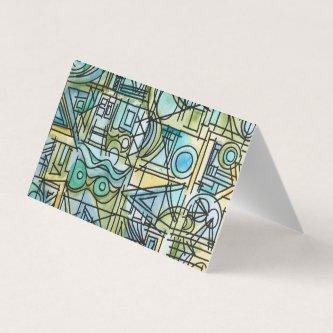 Overture-Modern Bauhaus Geometric Watercolor Art