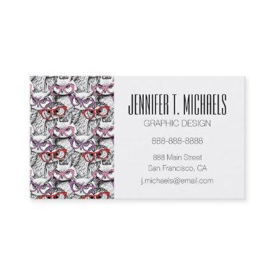 Owl Eyeglasses Pattern | Add Your Name