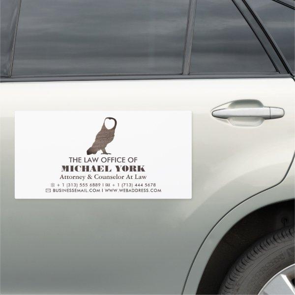 Owl Logo, Legal Professional Car Magnet